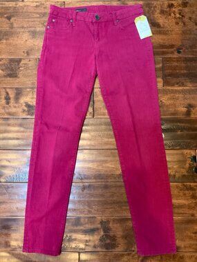 KUT From The Kloth Raspberry Red Denim Diana Skinny Jeans, Size 4
